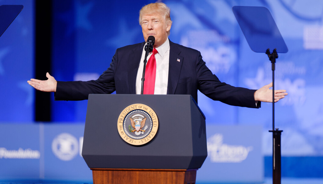 USAs president Donald Trump bidrar til mindre pressefrihet i verden, mener RSF. Foto: Michael Vadon / flickr USAs president Donald Trump bidrar til mindre pressefrihet i verden, mener RSF. Foto: Michael Vadon / flickr