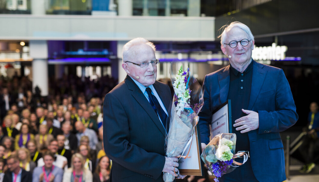 I 2018 mottok Finn Graff og Per Egil Hegge Den store Journalistprisen. 31 kandidater kan vinne prisen i år. Arkivfoto: Kristine Lindebø I 2018 mottok Finn Graff og Per Egil Hegge Den store Journalistprisen. 31 kandidater kan vinne prisen i år. Arkivfoto: Kristine Lindebø