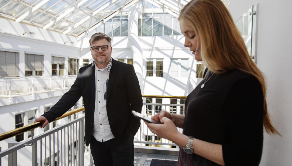 Richard Aune, her sammen med NRKJ-kollega Hege Fagerheim, hos Riksmekleren før vårens streik. Arkivfoto: Andrea Gjestvang Richard Aune, her sammen med NRKJ-kollega Hege Fagerheim, hos Riksmekleren før vårens streik. Arkivfoto: Andrea Gjestvang