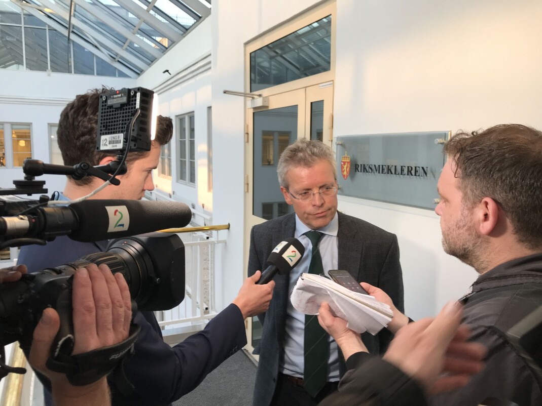 Mekler Torkjel Nesheim møtte pressen. Foto: Glenn Slydal Johansen Mekler Torkjel Nesheim møtte pressen. Foto: Glenn Slydal Johansen