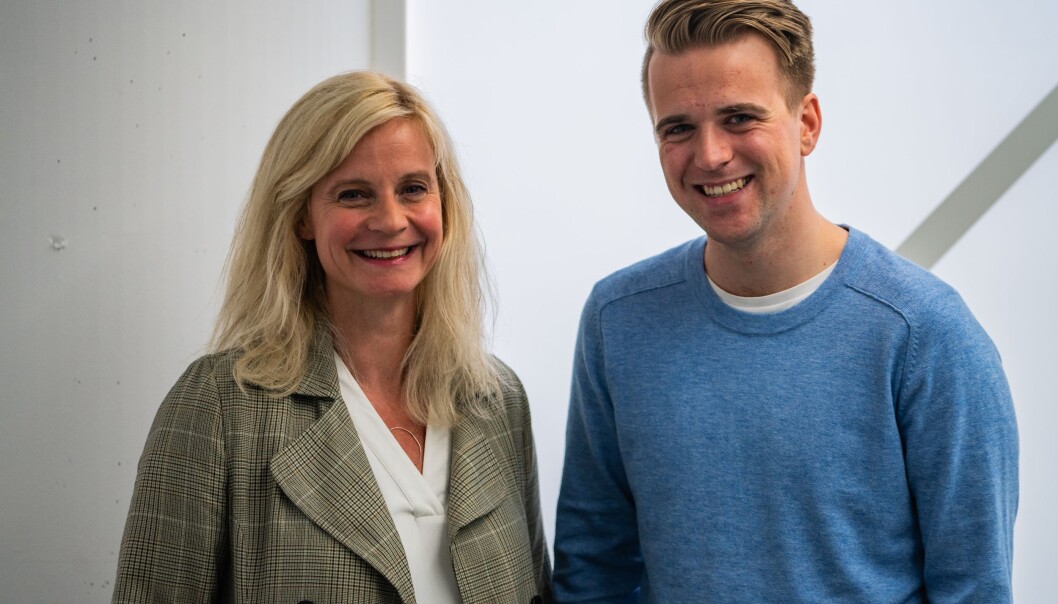 Nyhetsredaktør Karianne Solbrække i TV 2 sammen med TV 2-kommentator Mathias Fischer fra 1. september. Foto: Håvard Solem/TV 2. Nyhetsredaktør Karianne Solbrække i TV 2 sammen med TV 2-kommentator Mathias Fischer fra 1. september. Foto: Håvard Solem/TV 2.
