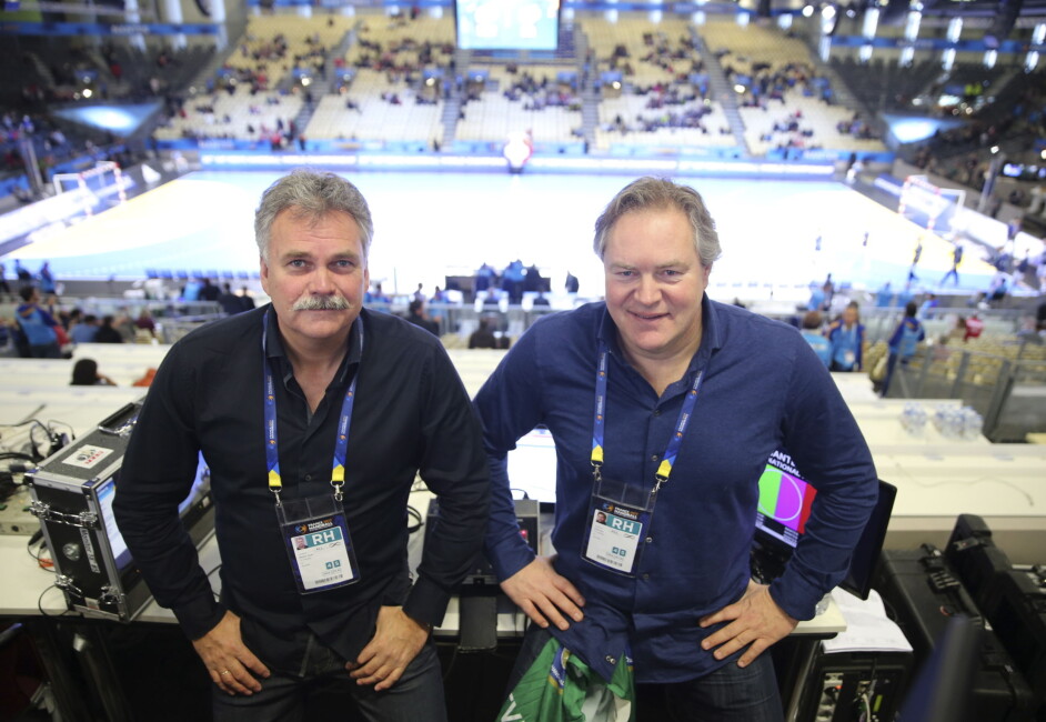 TV 2s kommentatorpar Harald Bredeli (tv) og Bent Svele blir ikke å se under mesterskap framover. Foto: Vidar Ruud / NTB scanpix TV 2s kommentatorpar Harald Bredeli (tv) og Bent Svele blir ikke å se under mesterskap framover. Foto: Vidar Ruud / NTB scanpix