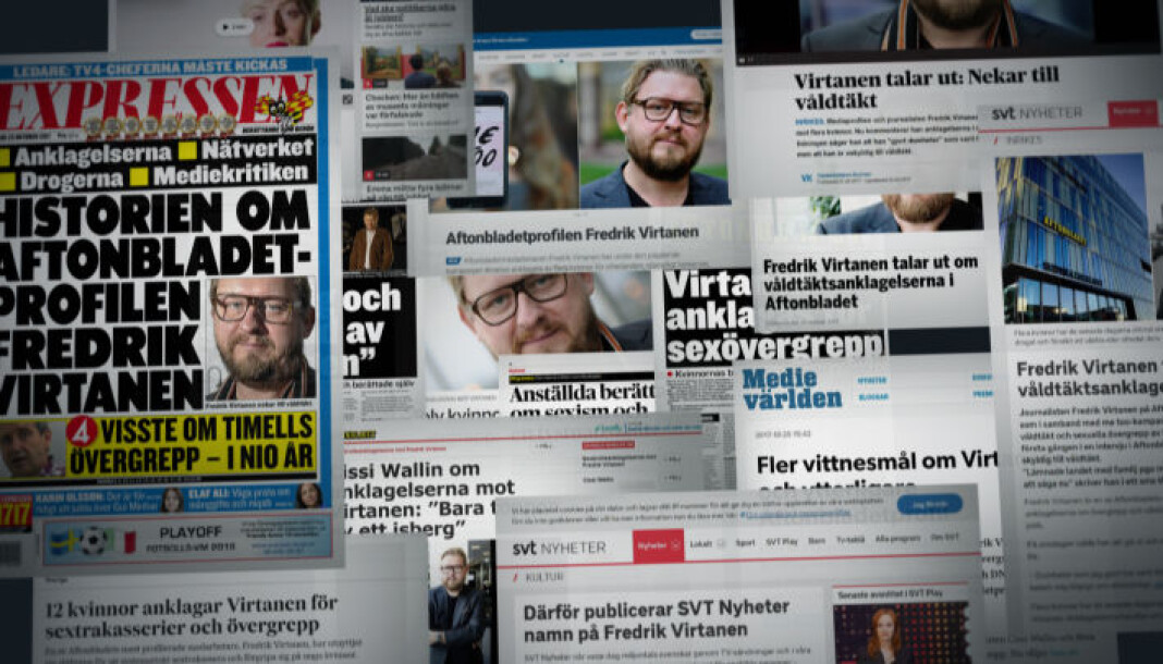 Uppdrag granskning skapte mye debatt i Sverige etter en dokumentar om medienes metoo-dekning. Foto: SVT Uppdrag granskning skapte mye debatt i Sverige etter en dokumentar om medienes metoo-dekning. Foto: SVT