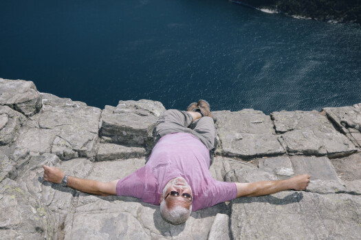 Klaus Ziuke fra Tyskland synes det er magisk å oppleve Preikestolen. Klaus Ziuke fra Tyskland synes det er magisk å oppleve Preikestolen.