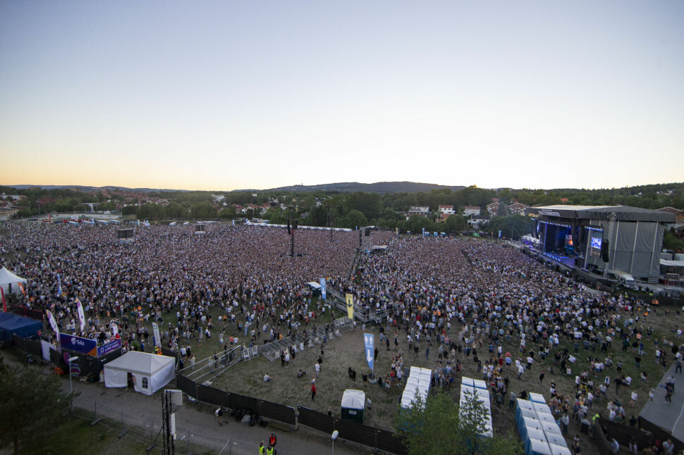 Eminem tillot ikke pressefotografer å komme inn på området der han holdt konsert i Oslo forrige uke. Foto: Foto: Fredrik Hagen / NTB scanpix