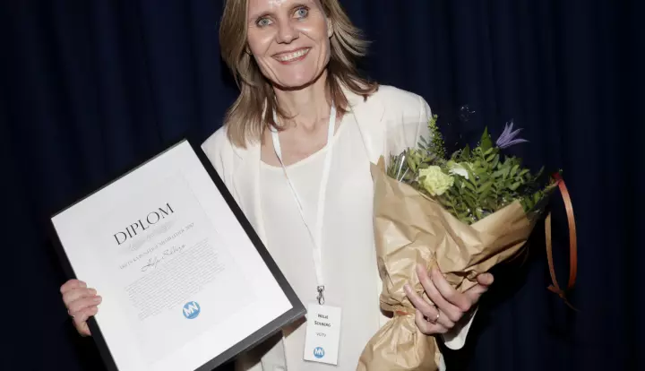 Helje Solberg ble i fjor kåret til årets kvinnelige medieleder. Foto: Lise Åserud / NTB scanpix