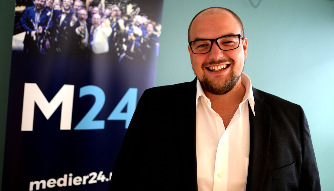 Erik Waatland kjøper seg opp i Medier24 AS. Det gjør også de andre aksjonærene. Foto: Eira Lie Jor/Medier24 Erik Waatland kjøper seg opp i Medier24 AS. Det gjør også de andre aksjonærene. Foto: Eira Lie Jor/Medier24