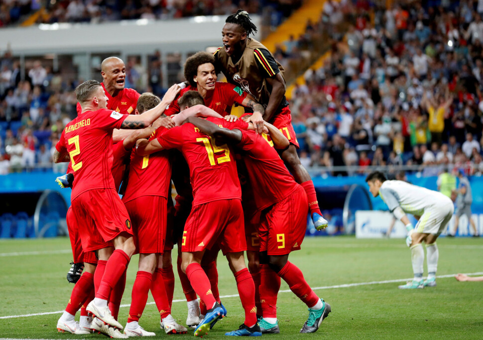 VG og Dagbladet får kritikk for saker om etnisitet på det belgiske og franske landslaget. Her jubler Belgias spillere i en kamp mot Japan. Foto: Toru Hanai / REUTERS / NTB scanpix VG og Dagbladet får kritikk for saker om etnisitet på det belgiske og franske landslaget. Her jubler Belgias spillere i en kamp mot Japan. Foto: Toru Hanai / REUTERS / NTB scanpix