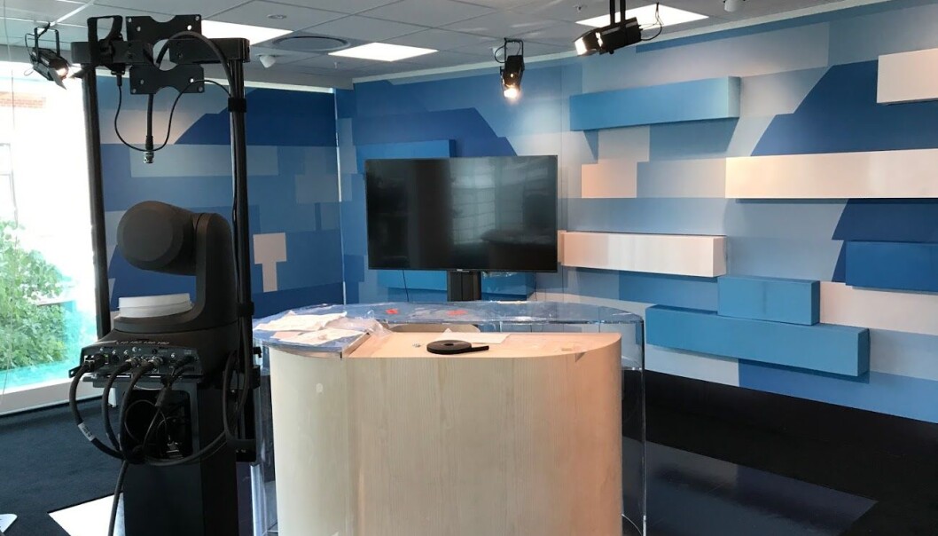 TV-delen av det nye studioet. Foto: NRK TV-delen av det nye studioet. Foto: NRK