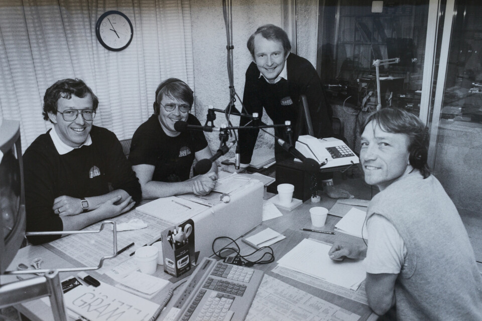 Radio-Adressa, 1986. Foto: Journalistens arkiv (ukjent fotograf)