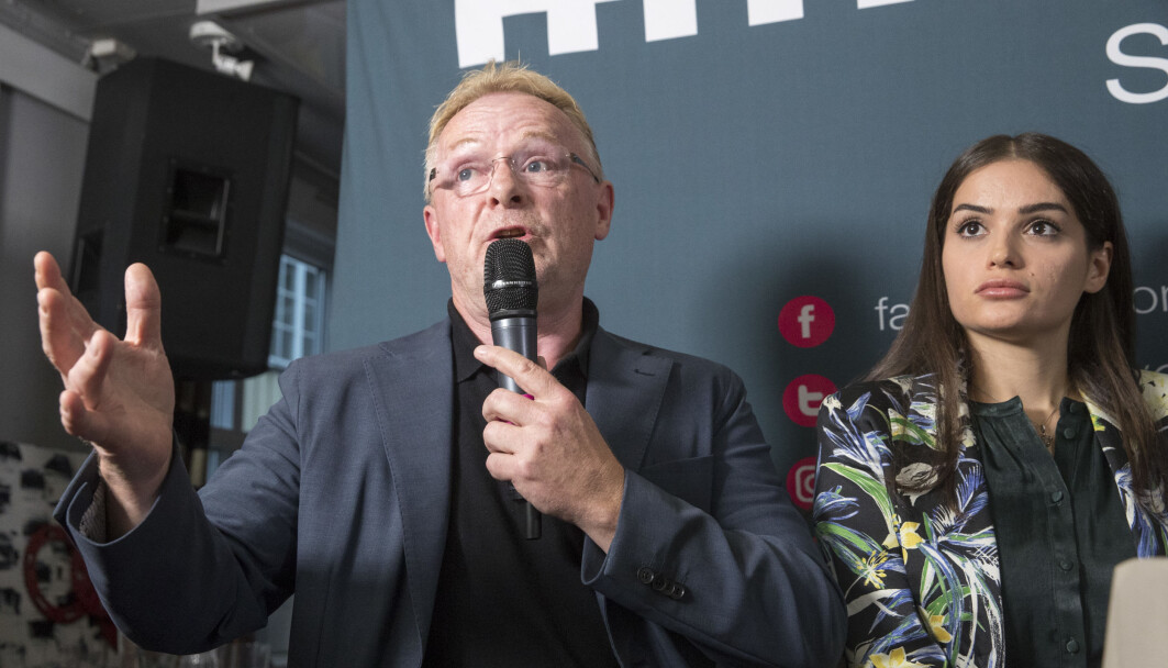 Per Sandberg og Bahareh Letnes i Arendal i sommer. Foto: NTB Scanpix Per Sandberg og Bahareh Letnes i Arendal i sommer. Foto: NTB Scanpix