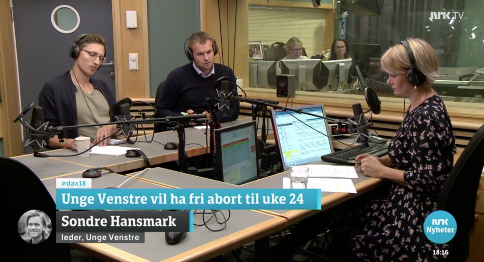 Dagsnytt 18 høster kritikk for å ta abortdebatt med bare menn