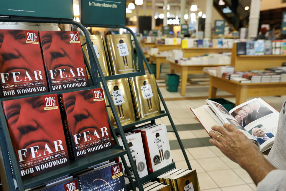 På en uke er det solgt 1,1 millioner eksemplarer av Bob Woodwards bok om USAs president Donald Trump. Foto: Reuters / NTB scanpix