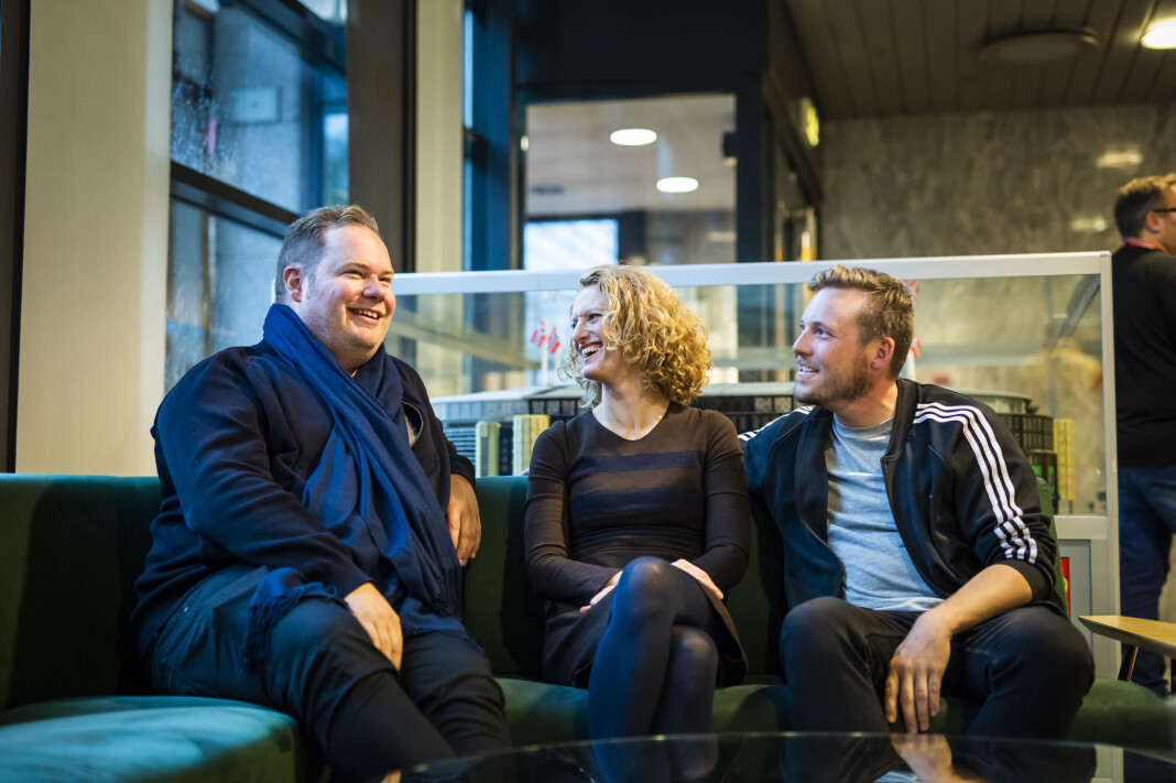 Programleder Pål Plassen i Norgesglasset, redaksjonssjef Randi Lillealtern i Munck studios og programleder Niklas Baarli i Morgen i Radio 1 lærer deg sine beste tips til idéjobbing. Foto: Kristine Lindebø Programleder Pål Plassen i Norgesglasset, redaksjonssjef Randi Lillealtern i Munck studios og programleder Niklas Baarli i Morgen i Radio 1 lærer deg sine beste tips til idéjobbing. Foto: Kristine Lindebø