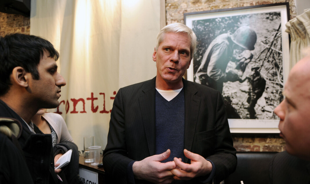 Kristinn Hrafnsson, tidligere talsperson for WikiLeaks, under et møte med journalister i London i 2010. Nå er han utnevnt til redaktør i organisasjonen for å overta for Julian Assange. Foto: Paul Hackett / Reuters / NTB scanpix Kristinn Hrafnsson, tidligere talsperson for WikiLeaks, under et møte med journalister i London i 2010. Nå er han utnevnt til redaktør i organisasjonen for å overta for Julian Assange. Foto: Paul Hackett / Reuters / NTB scanpix