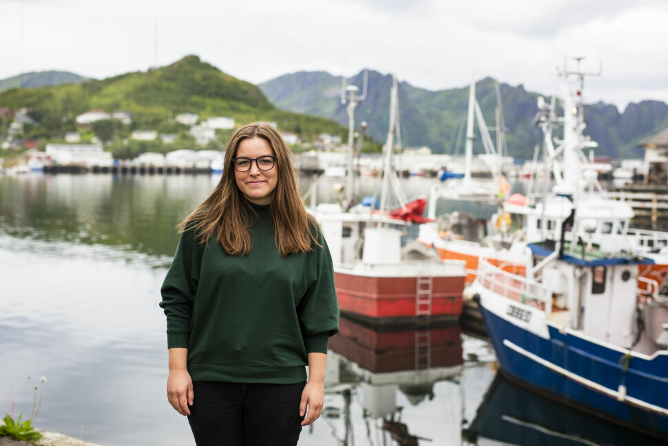 Silje Helene Nilsen dekker hele Vesterålen og Lofoten for Fiskeribladet. Foto: Kristine Lindebø