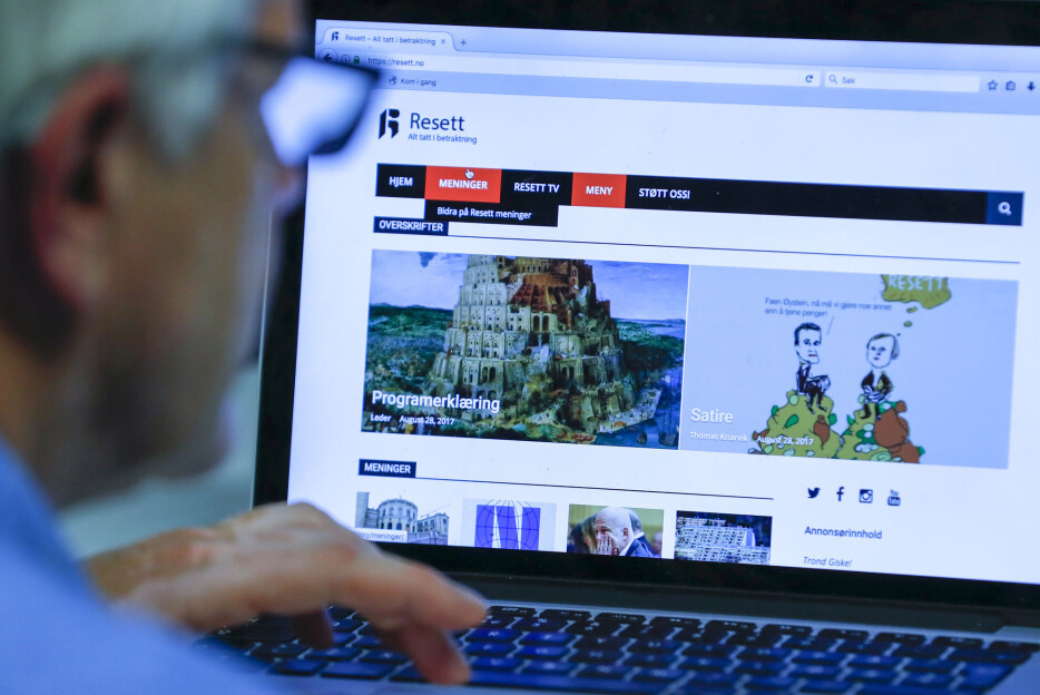 Kalt inn på sjefens kontor etter å ha latt seg intervjue av Resett