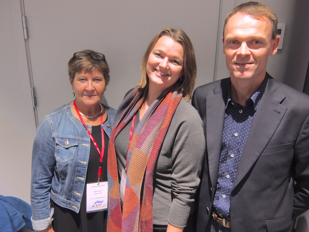 Mette Nord (Fagforbundet), Hege Iren Frantzen (Norsk Journalistlag) og Tore Ryssdalsnes (LO Media) diskuterte fagbladenes viktighet. Foto: Roger Aarli-Grøndalen Mette Nord (Fagforbundet), Hege Iren Frantzen (Norsk Journalistlag) og Tore Ryssdalsnes (LO Media) diskuterte fagbladenes viktighet. Foto: Roger Aarli-Grøndalen