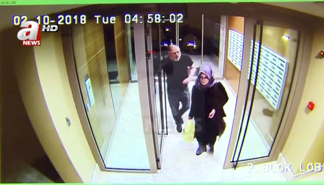 Bilde av Jama Khashoggi og hans forlovede i Istanbul. Foto: Reuters / NTB scanpix Bilde av Jama Khashoggi og hans forlovede i Istanbul. Foto: Reuters / NTB scanpix