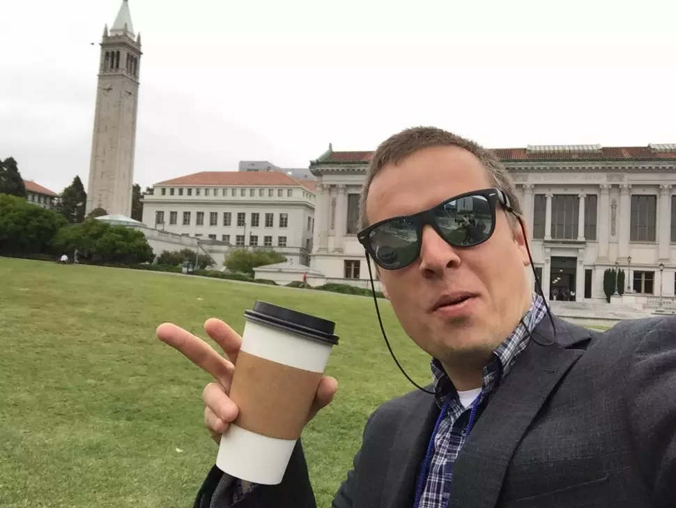 Selfie tatt på innovasjonskurs for mediefolk på Berkeley i mai år.