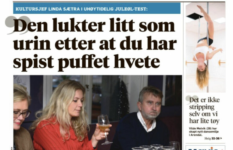 Kultursjefen i Arendal kommune så ikke veldig humoristisk på dagens oppslag i Agderposten. Noe hun også ga klar beskjed om.