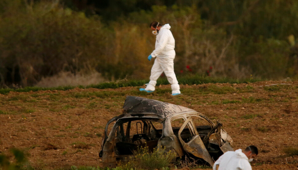 Den maltesiske gravejournalisten Daphne Caruana Galizia ble drept av en bilbombe 16. oktober 2017. Saken er fortsatt under etterforskning. Arkivfoto: Darrin Zammit Lupi / Reuters / NTB scanpix