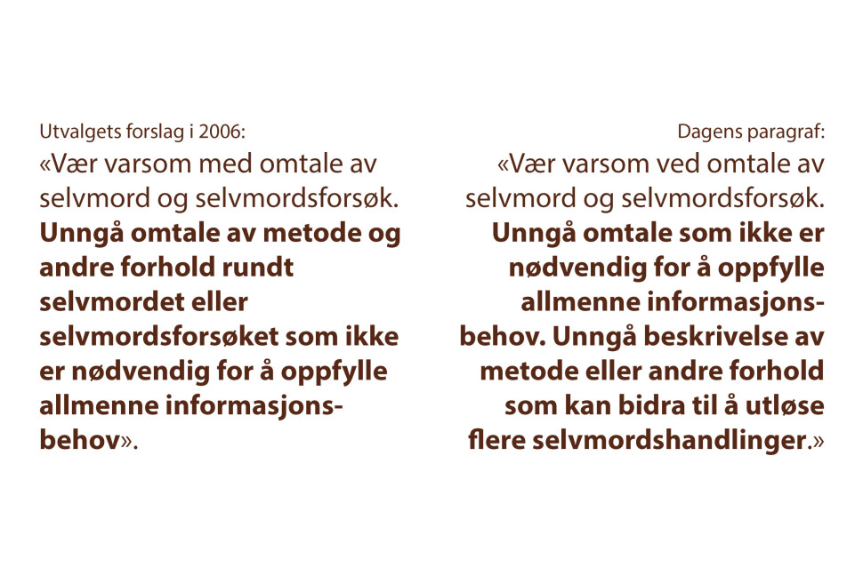 SELVMORD: – Mediene må tåle å skrive om det som er ubehagelig