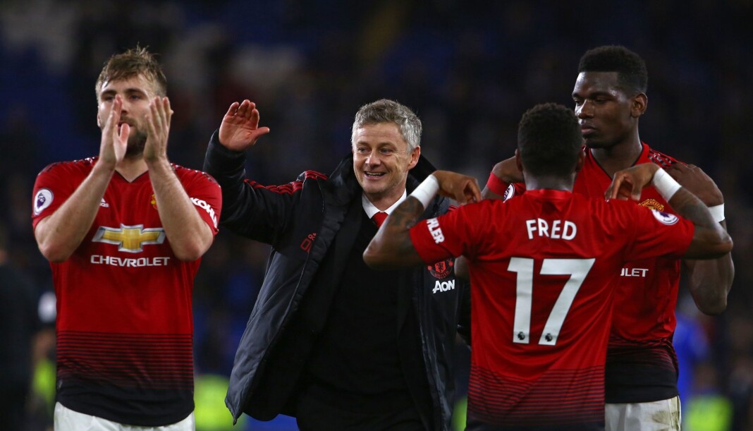 Ole Gunnar Solskjær ledet Manchester United til en solid seier i sin første kamp som managervikar. Foto: AFP / NTB scanpix Ole Gunnar Solskjær ledet Manchester United til en solid seier i sin første kamp som managervikar. Foto: AFP / NTB scanpix