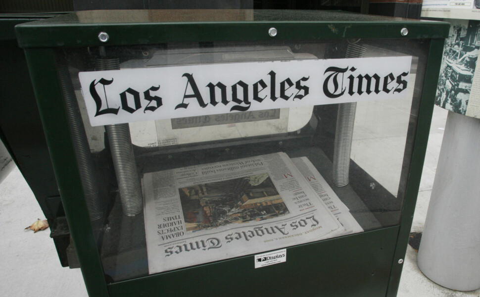 Skadeprogrammet rammet et trykkeri i Los Angeles, noe som rammet produksjon og levering av blant annet Los Angeles Times og San Diego Union-Tribune. Foto: Reuters / NTB scanpix