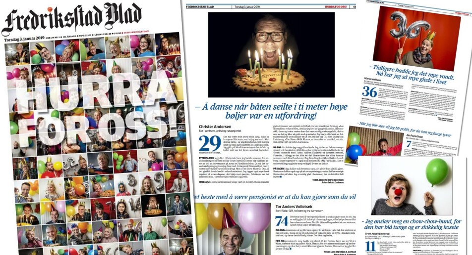 Feirer 130 år som avis med å intervjue 73 bursdagsbarn