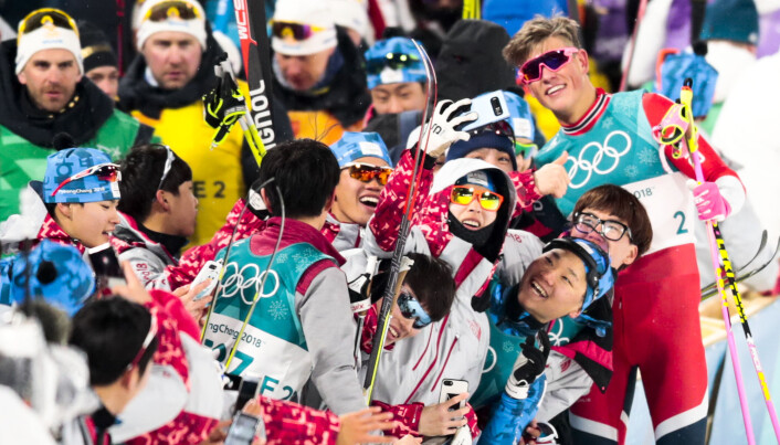 Vinter-OL i Pyeonchang var saken som gjorde oss mest glade i 2018. Johannes Høsflot Klæbos sprintgull var blant 39 medaljer i det som ble tidenes beste vinter-OL for Norge. Foto: Lise Åserud / NTB scanpix. Vinter-OL i Pyeonchang var saken som gjorde oss mest glade i 2018. Johannes Høsflot Klæbos sprintgull var blant 39 medaljer i det som ble tidenes beste vinter-OL for Norge. Foto: Lise Åserud / NTB scanpix.