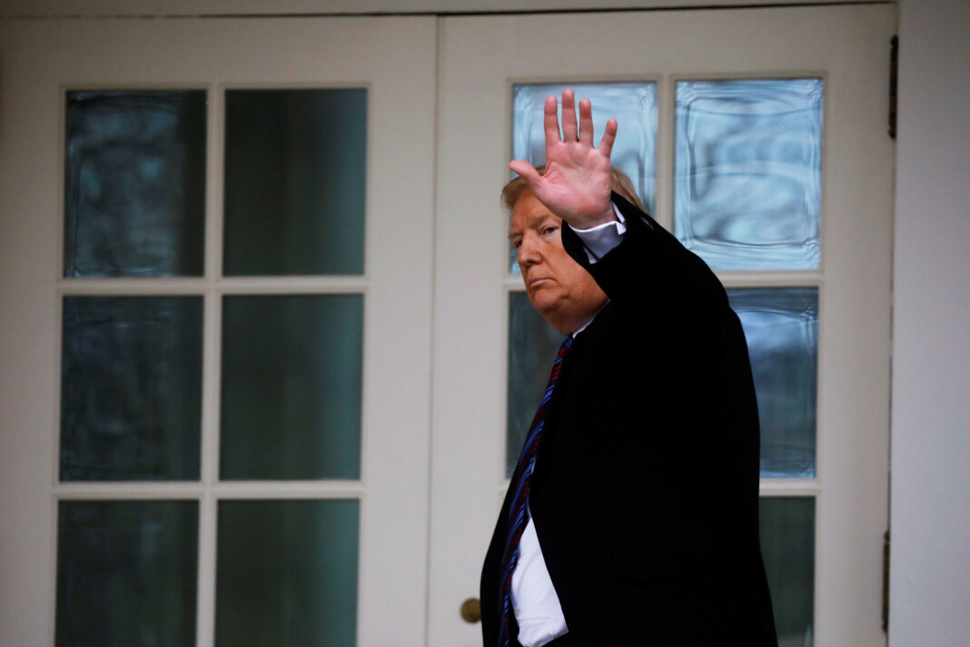 Sanksjoner mot Kina, tilbaketrekking fra Syria og en rekke ministeravganger var blant sakene som bidro til at president Donald Trump ble toppsak i norske medier. Foto: Reuters / NTB scanpix Sanksjoner mot Kina, tilbaketrekking fra Syria og en rekke ministeravganger var blant sakene som bidro til at president Donald Trump ble toppsak i norske medier. Foto: Reuters / NTB scanpix