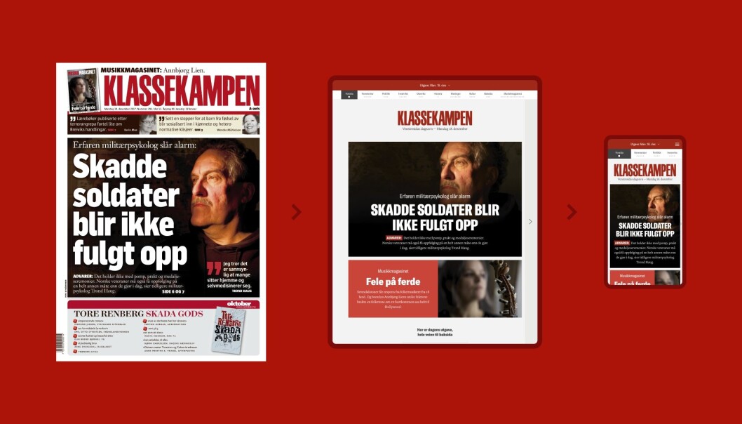 Klassekampens digitalutgave har fått designpris. Klassekampens digitalutgave har fått designpris.
