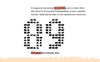 Her ble sladden brukt som visuelt konsept. Her ble sladden brukt som visuelt konsept.