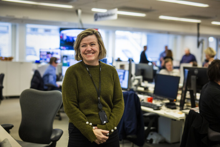 Nyhetsredaktør Tone Tveøy Strøm-Gundersen i Aftenposten, mener det er viktig med en sterk visuell avdeling. Foto: Kristine Lindebø Nyhetsredaktør Tone Tveøy Strøm-Gundersen i Aftenposten, mener det er viktig med en sterk visuell avdeling. Foto: Kristine Lindebø