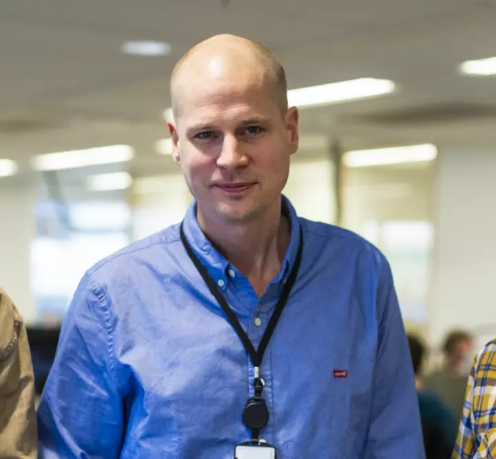 Leder i visuell avdeling i Aftenposten, Eirik Wallem Fossan. Foto: Kristine Lindebø