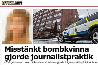 Bombemistenkt kvinne har tidligere jobbet i Aftonbladets redaksjon