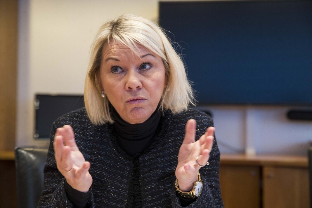 «Jeg har stor respekt for Faktisk.no og deres arbeid», skriver Monica Mæland. Men hun har problemer med deres siste faktasjekk. Foto: NTB scanpix «Jeg har stor respekt for Faktisk.no og deres arbeid», skriver Monica Mæland. Men hun har problemer med deres siste faktasjekk. Foto: NTB scanpix