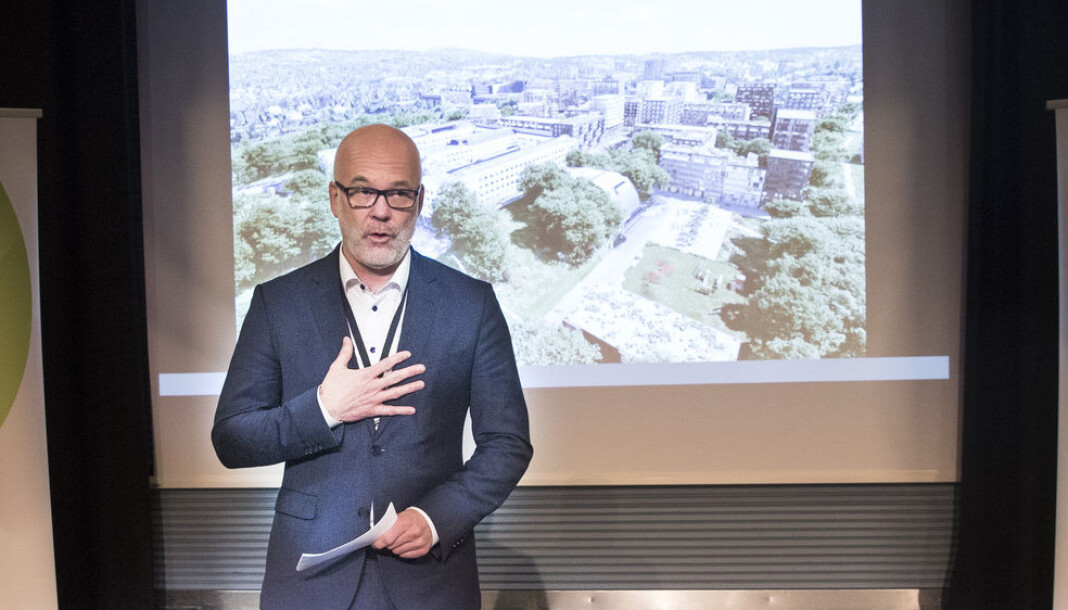 Kringkastingssjef Thor Gjermund Eriksen presenterte NRKs forslag til planprogram for Marienlyst-tomta torsdag 7. februar. Foto: Terje Bendiksby / NTB Scanpix Kringkastingssjef Thor Gjermund Eriksen presenterte NRKs forslag til planprogram for Marienlyst-tomta torsdag 7. februar. Foto: Terje Bendiksby / NTB Scanpix
