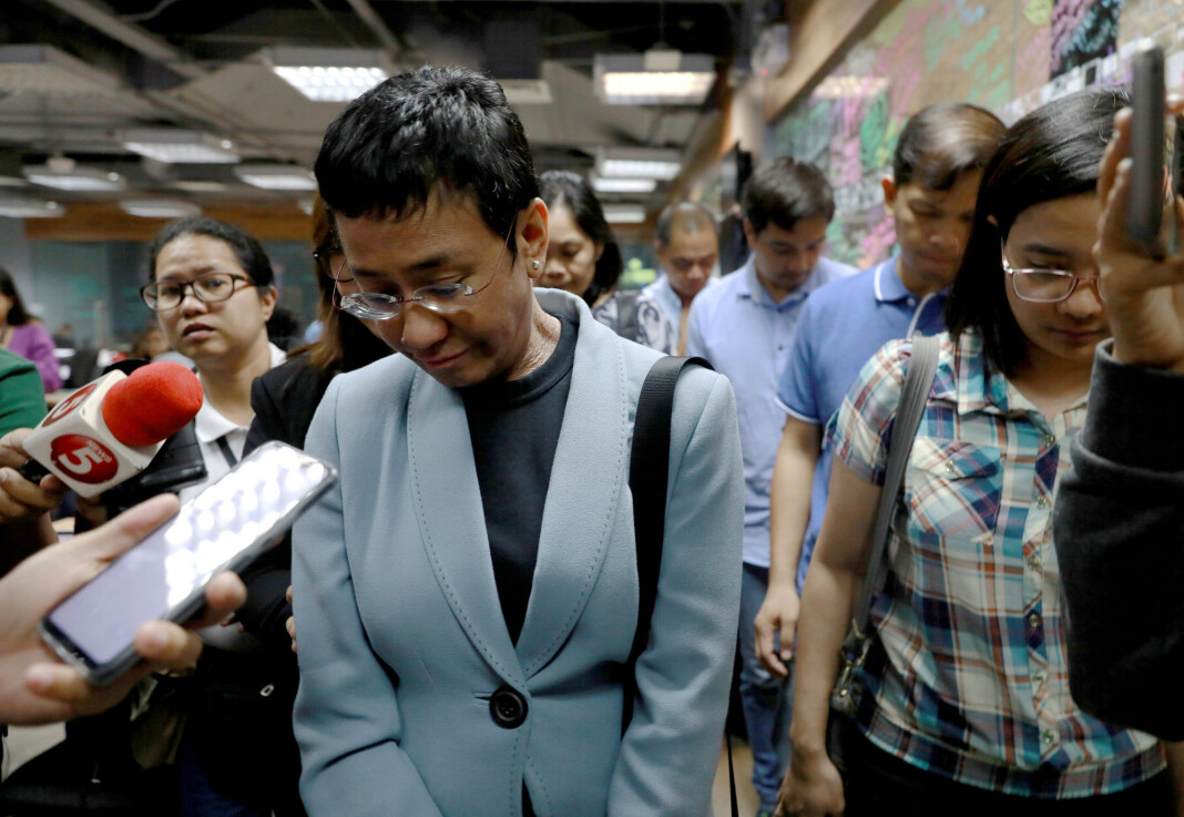 Maria Ressa var blant journalistene som Time Magazine kårets til Årets person i fjor. Foto: Reuters / NTB scanpix Maria Ressa var blant journalistene som Time Magazine kårets til Årets person i fjor. Foto: Reuters / NTB scanpix