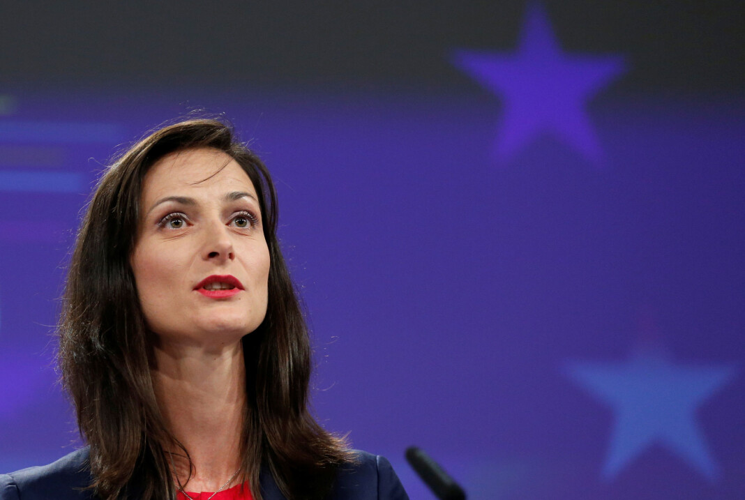 EUs digitaliseringskommissær Mariya Gabriel er positiv til enigheten som nå er på plass om det såkalte copyrightdirektivet. Foto: Reuters / NTB scanpix EUs digitaliseringskommissær Mariya Gabriel er positiv til enigheten som nå er på plass om det såkalte copyrightdirektivet. Foto: Reuters / NTB scanpix