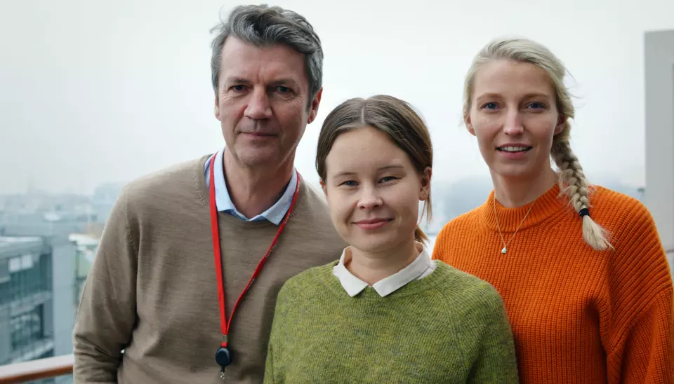 Journalistene Maria Mikkelsen, Frank Haugsbø og Mona Grivi Norman i VG jobbet med Tolga-saken. Foto: Nils Martin Silvola