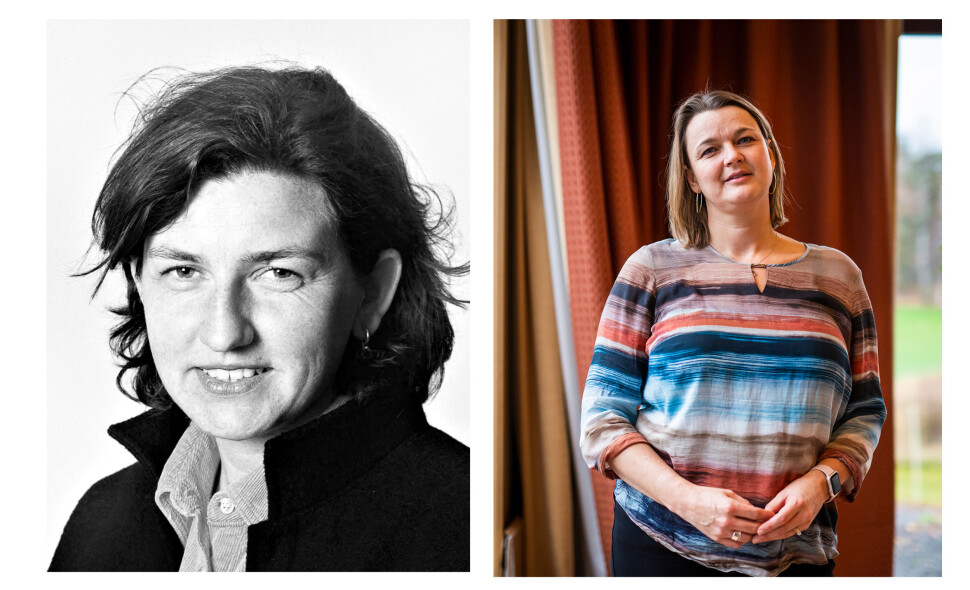 Karina Jensen (t.v) var en engasjert og prisvinnende fotojournalist, som døde i 1998. Nå vil NJ-leder Hege Iren Frantzen videreføre fondet i hennes minne, som har støttet fotojournalister i 30 år. Foto: Arkiv / Kristine Lindebø Karina Jensen (t.v) var en engasjert og prisvinnende fotojournalist, som døde i 1998. Nå vil NJ-leder Hege Iren Frantzen videreføre fondet i hennes minne, som har støttet fotojournalister i 30 år. Foto: Arkiv / Kristine Lindebø