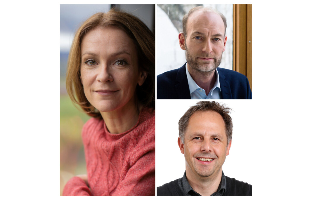 Vinnere av Riksmålsforbundets mediepriser: Tonje Steinsland, Knut Olav Åmås (øverst) og Anders Borgen Werring. (Foto: TV 2, Fritt Ord og NRK) Vinnere av Riksmålsforbundets mediepriser: Tonje Steinsland, Knut Olav Åmås (øverst) og Anders Borgen Werring. (Foto: TV 2, Fritt Ord og NRK)