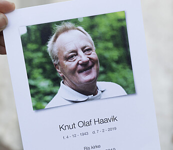 Tidligere Se og Hør-sjef Knut Haavik ble torsdag bisatt fra Ris kirke i Oslo. Foto: Tom Hansen / NTB scanpix Tidligere Se og Hør-sjef Knut Haavik ble torsdag bisatt fra Ris kirke i Oslo. Foto: Tom Hansen / NTB scanpix
