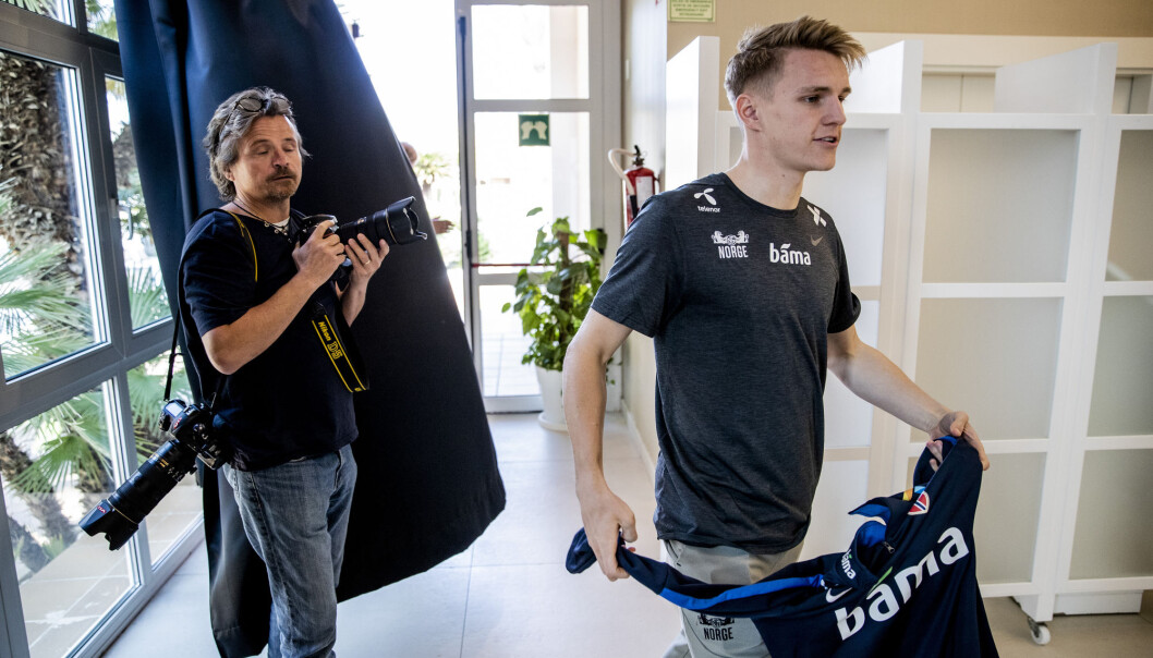Oliva, Spania 20190321. Martin Ødegaard under pressetreffet til landslaget i fotball før EM-kvalifiseringskamp mot Spania på lørdag. Foto: Stian Lysberg Solum / NTB scanpix Oliva, Spania 20190321. Martin Ødegaard under pressetreffet til landslaget i fotball før EM-kvalifiseringskamp mot Spania på lørdag. Foto: Stian Lysberg Solum / NTB scanpix