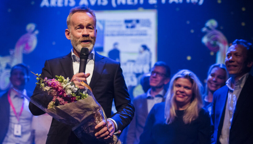 Dagens Næringsliv ble kåret til Årets avis i fjor. Arkivfoto: Kristine Lindebø Dagens Næringsliv ble kåret til Årets avis i fjor. Arkivfoto: Kristine Lindebø
