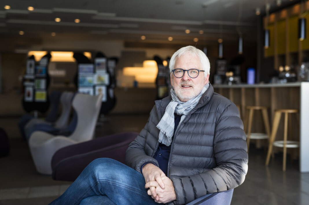Direktør i Amedia, Stig Finslo. Her på NJs landsmøte på Fornebu. Arkivfoto: Kristine Lindebø Direktør i Amedia, Stig Finslo. Her på NJs landsmøte på Fornebu. Arkivfoto: Kristine Lindebø