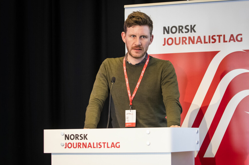 Bergen Journalistlag-leder og landsstyrevara Jens Kihl er fornøyd med at NJ får konkretisert en mangfoldsstrategi. Her fra landsmøte i 2019.