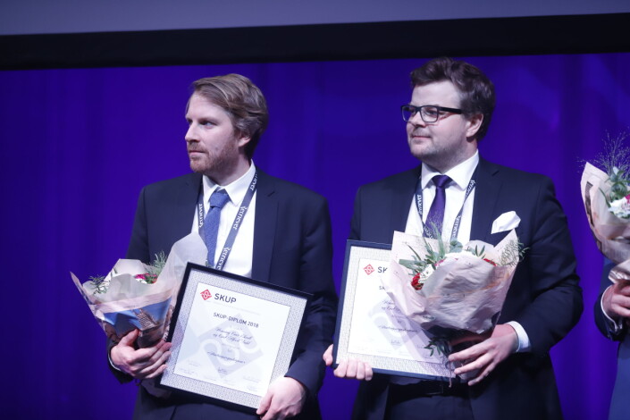 Henning Carr Ekroll og Carl Alfred Dahl fra Aftenposten vant Skup-diplom. Henning Carr Ekroll og Carl Alfred Dahl fra Aftenposten vant Skup-diplom.